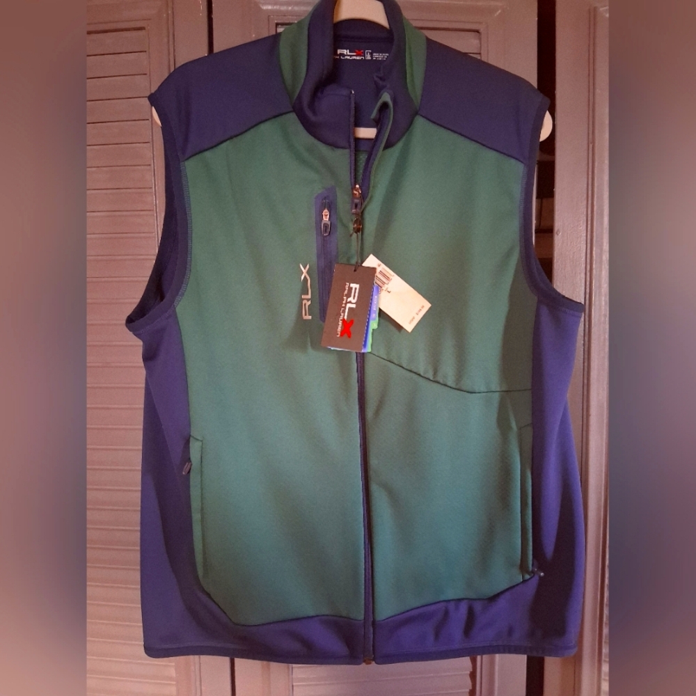 RALPH LAUREN RLX GOLF VEST. LARGE. NEW WITH TAGS.